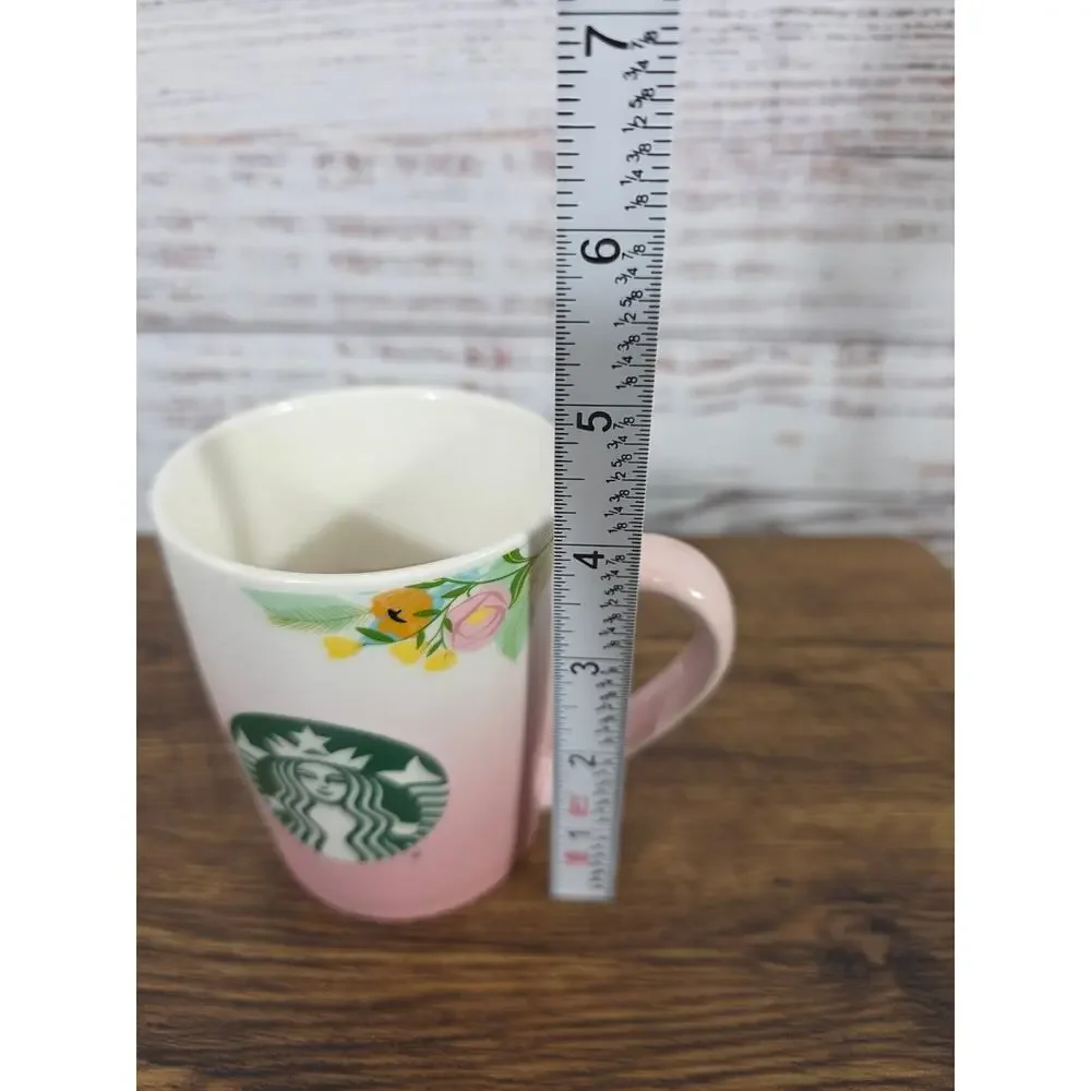 Starbucks Coffee Cup 2020 Pink Thankful Coffee/Tea 10 oz Ceramic